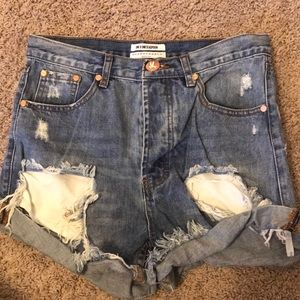 Free people jean shorts